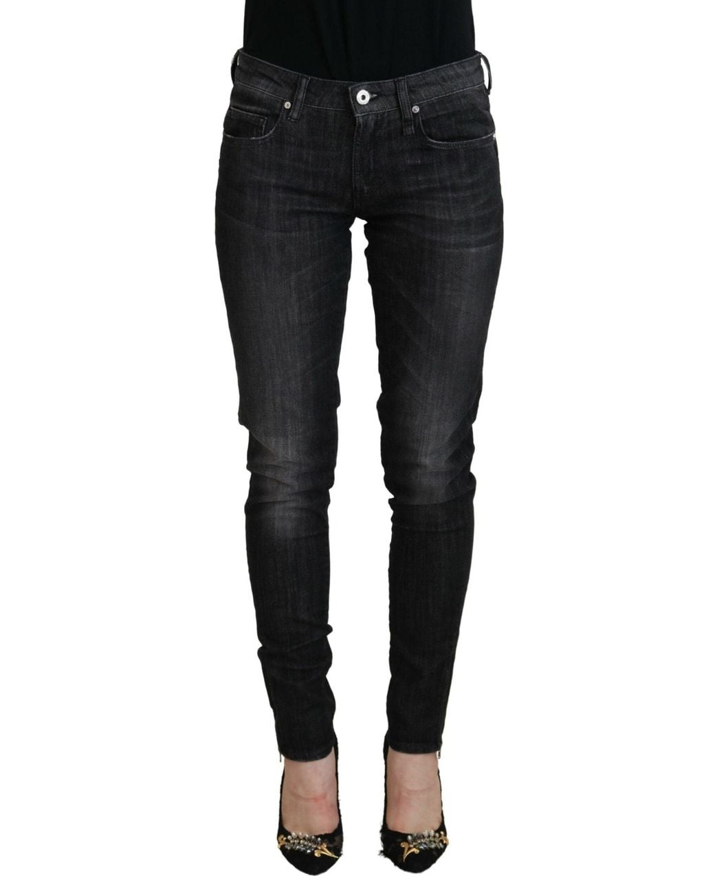 Fiorucci Black Chic Low Waist Skinny Jeans