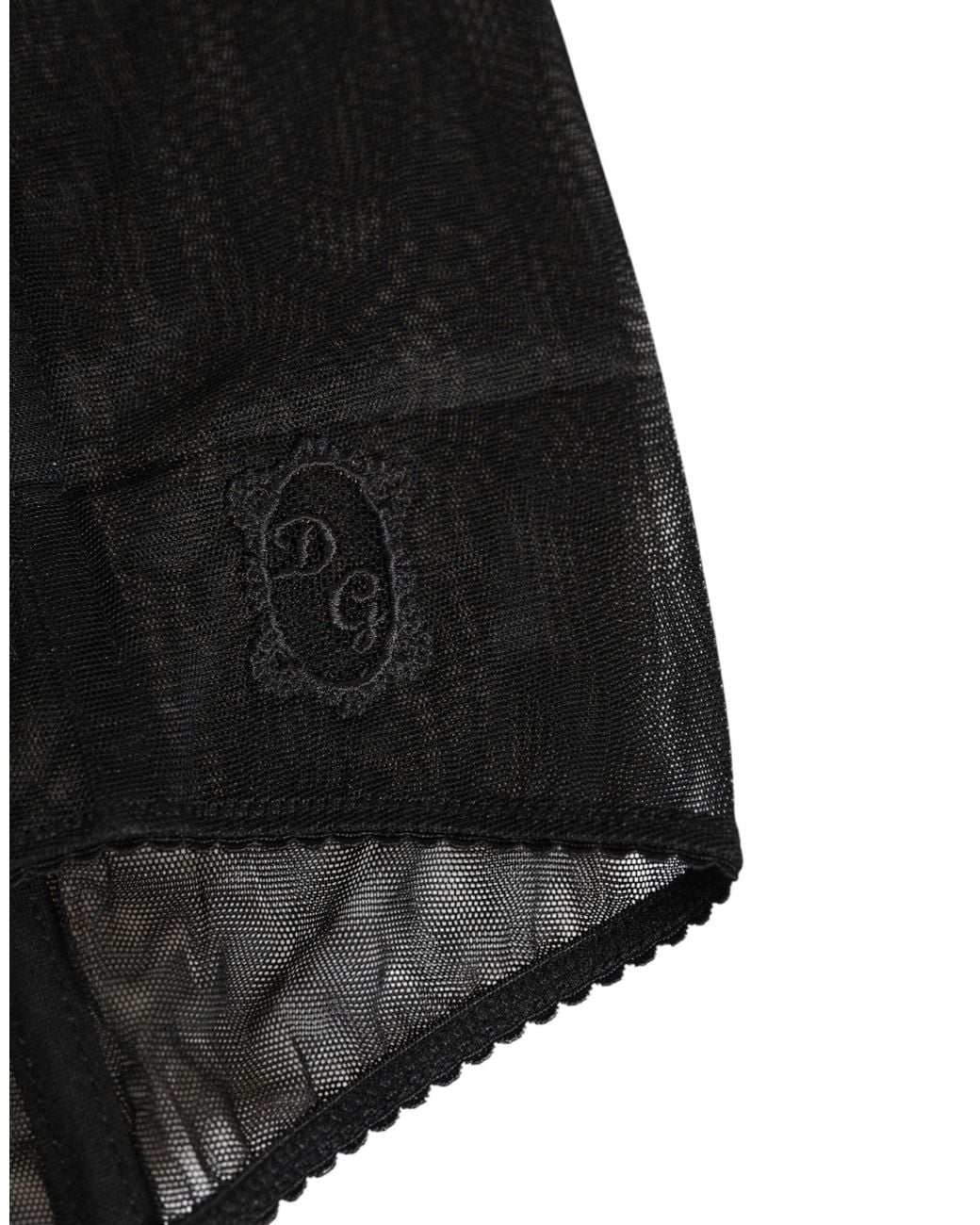 Dolce & Gabbana Black High Waist Mesh Sheer Shapewear Underwear Polyamide (Nylon) Clothing