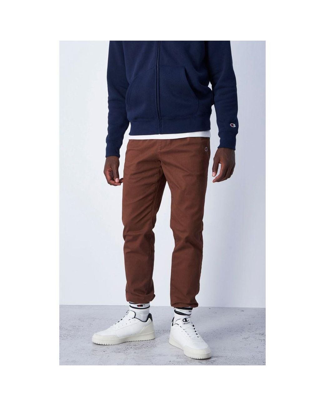 Champion Blue Cotton Joggers (Workout Pants) for men