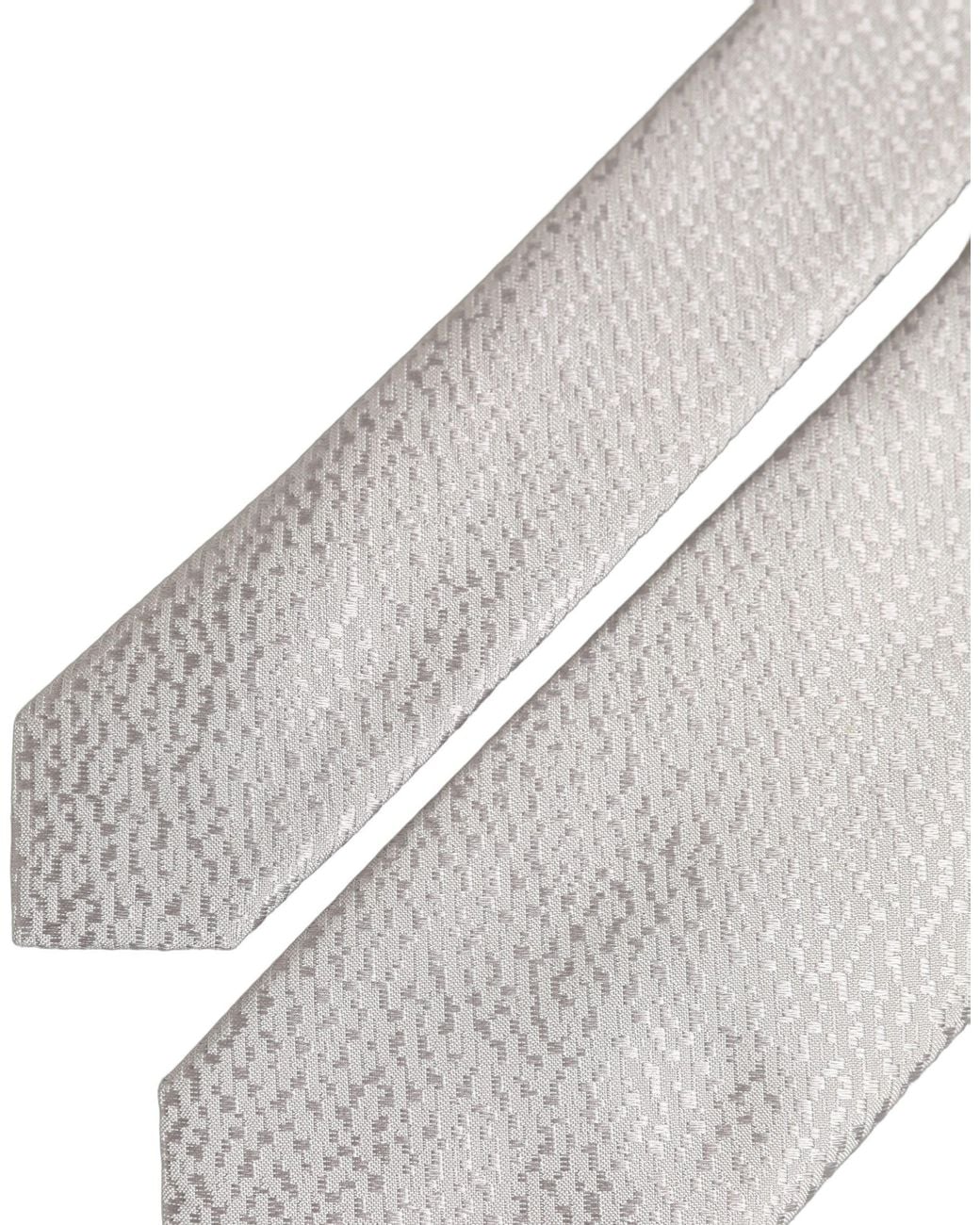 Dolce & Gabbana Gray Silk Textured Adjustable Tied Necktie Tie for men