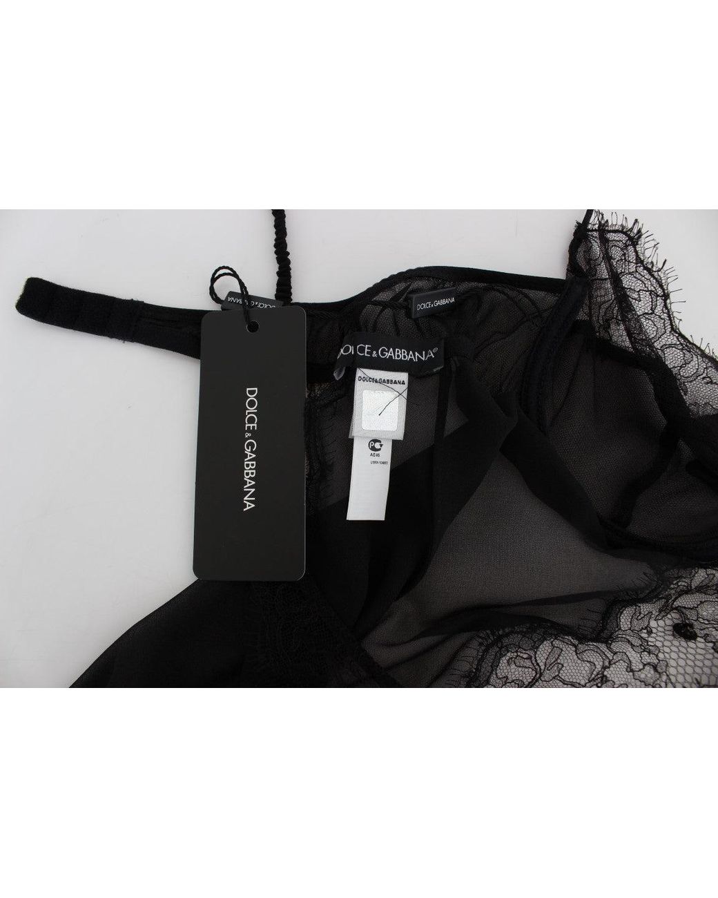 Dolce & Gabbana Silk Lace Babydoll Top Black Sig30084