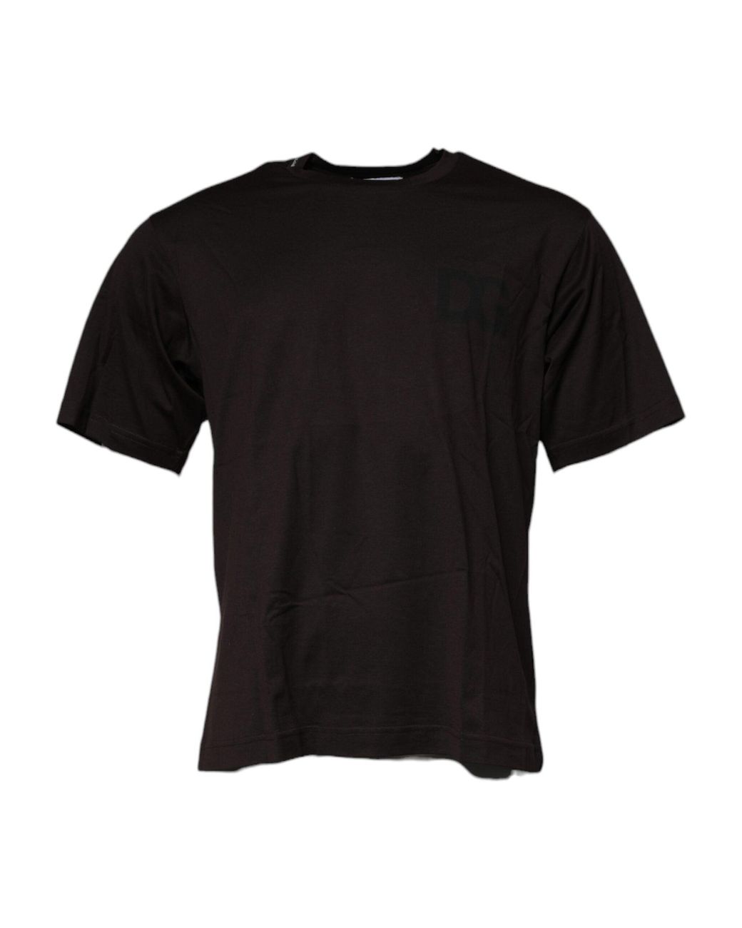 Dolce & Gabbana Black Dark Logo Cotton Crew Neck T-Shirt for men