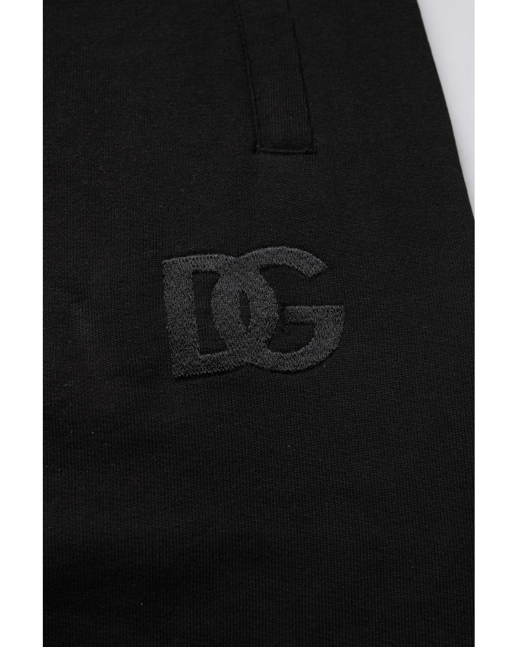 Dolce & Gabbana Black Cotton Mid Waist Jogger Sweatmen's Pants for men