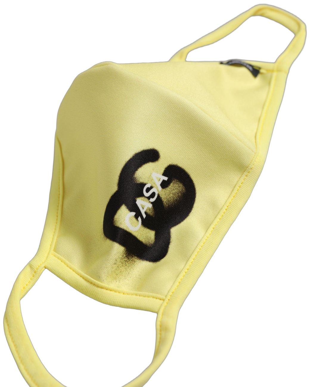 Dolce & Gabbana Yellow Polyester Dg Casa Logo Elastic Ear Strap Face Mask for men