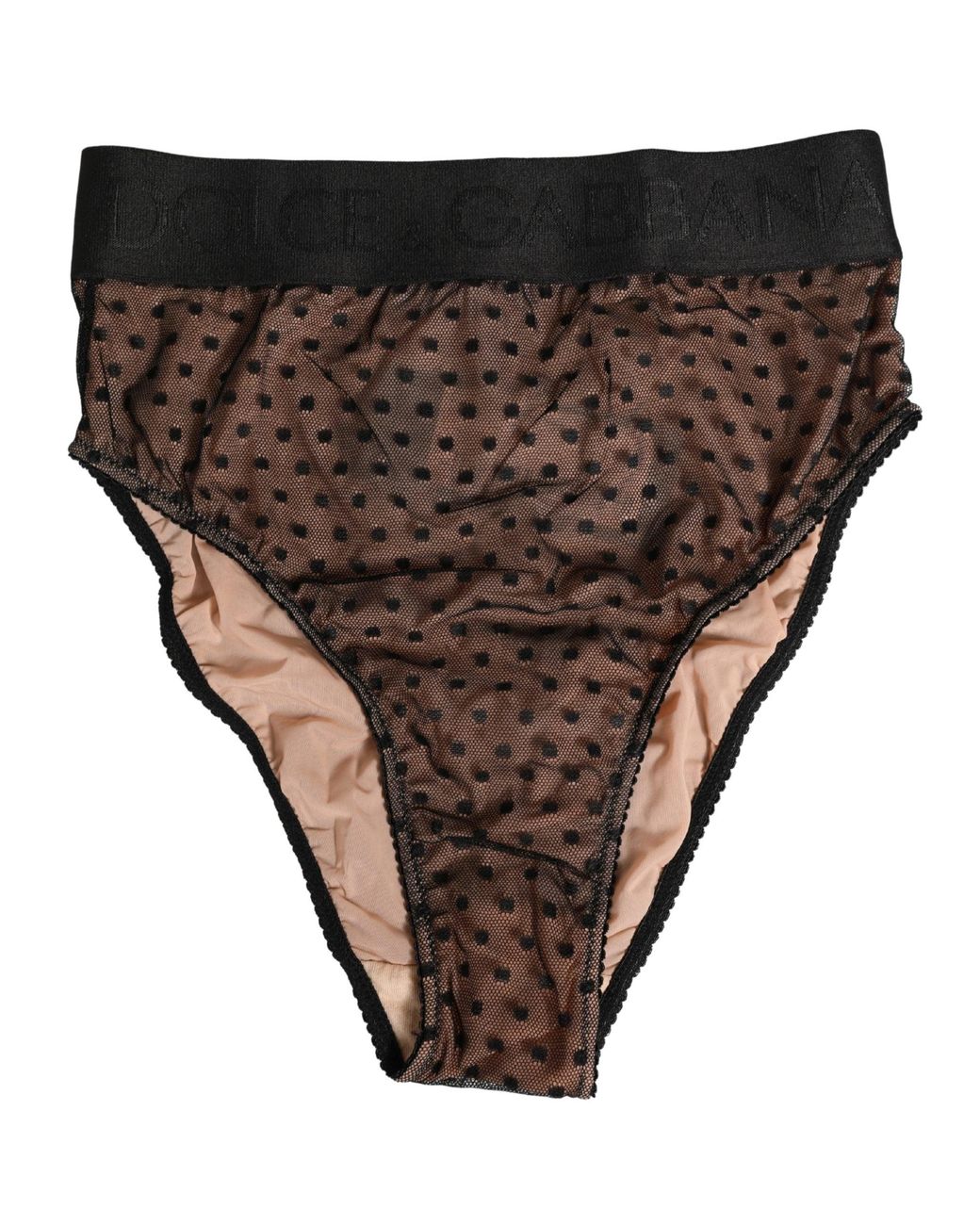 Dolce & Gabbana Gray Polka Dot Butterfly Brief Underwear Dots Nylon Elastane Clothing