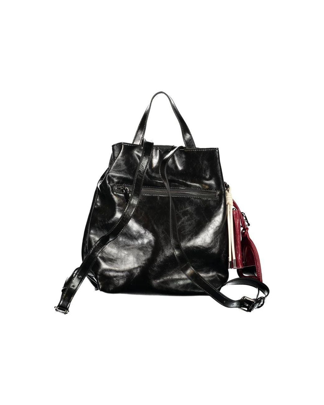 Desigual Black Polyurethane 's Backpack For Sophisticated Style