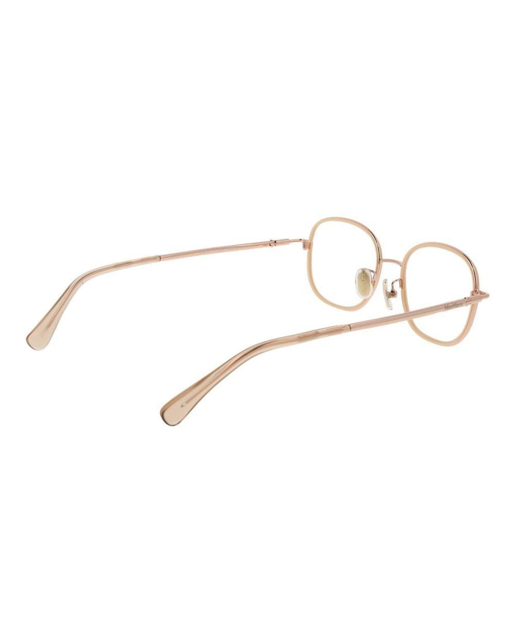 Max Mara Metallic Rose Gold Metal Glasses (frames)