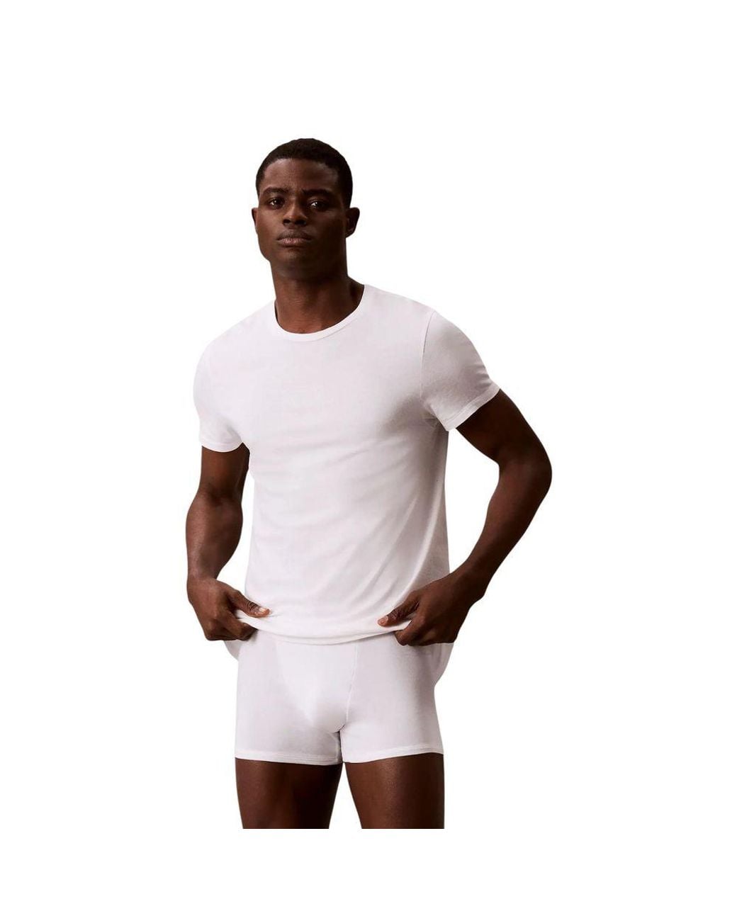 Calvin Klein Blue Cotton Tank Tops for men