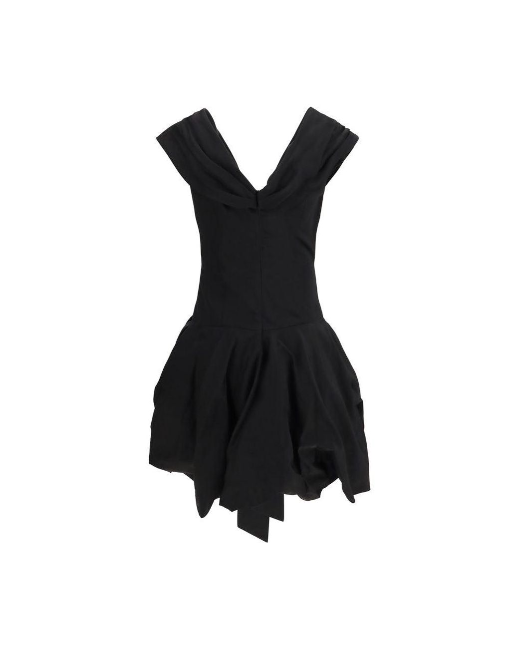 Magda Butrym Black Cotton Cocktail Dress