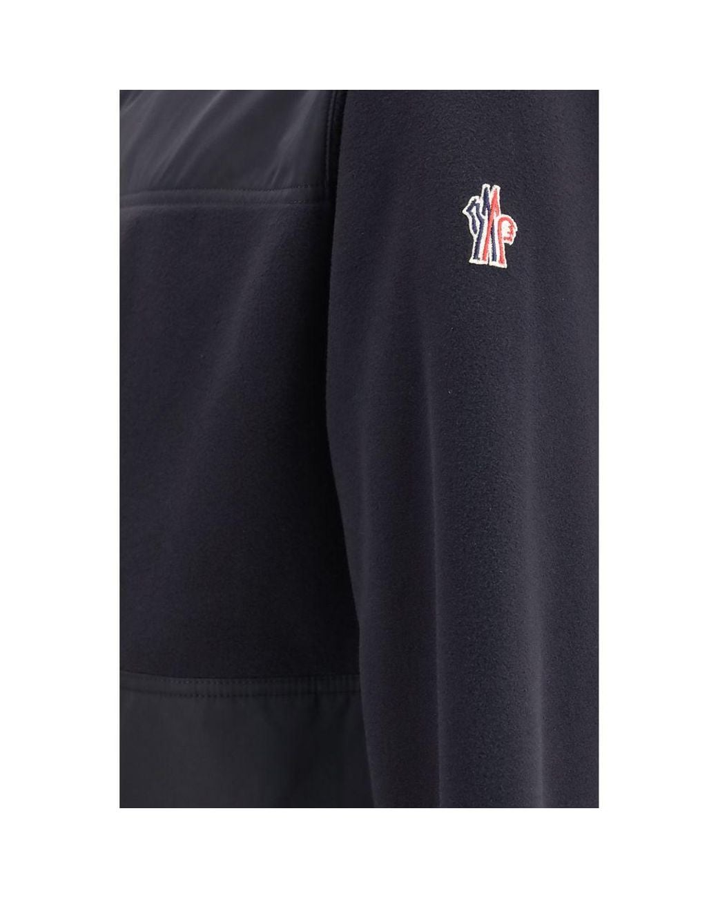 Moncler Blue Black Polyester Sweatshirt for men