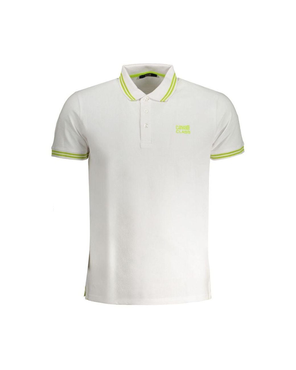 Roberto Cavalli White Cotton Polo Shirt for men