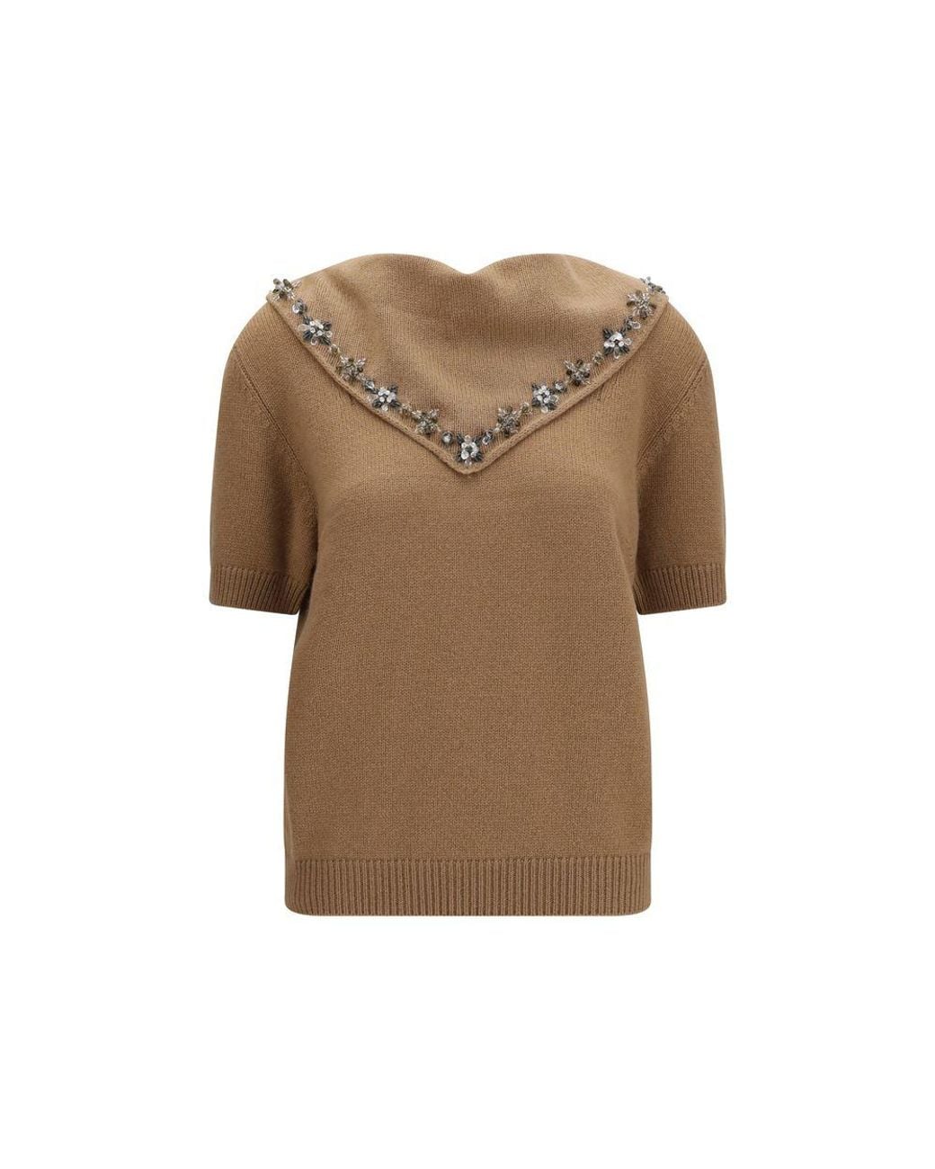 Prada Brown Cashmere Sweatshirt