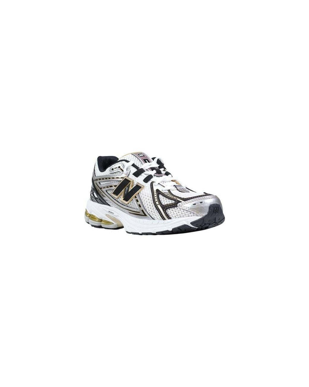 New Balance White Silver Synthetic Athletic Sneakers