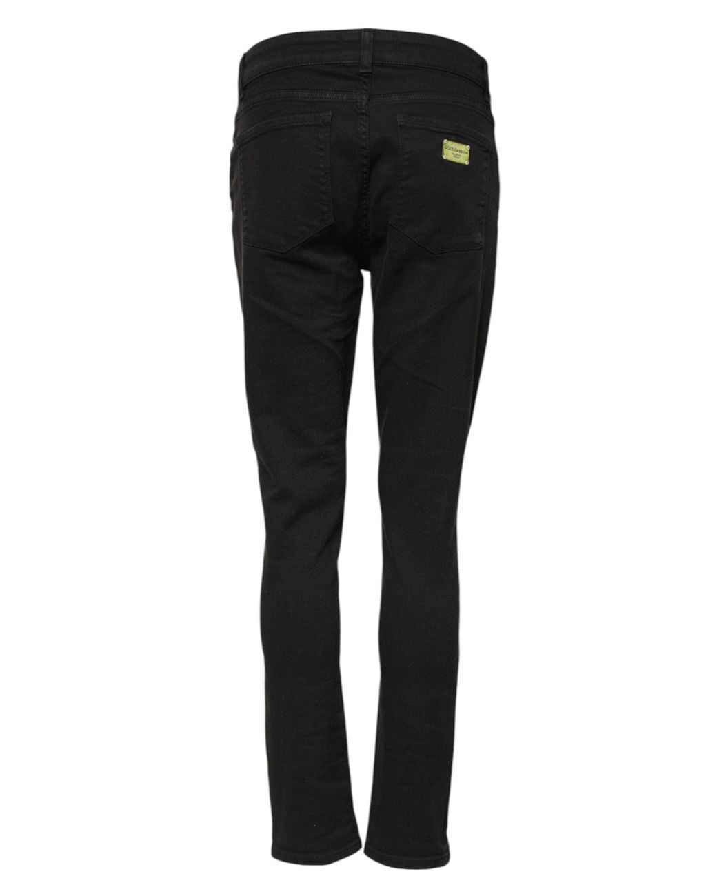 Dolce & Gabbana Black Cotton Skinny Mid Waist Denim Jeans