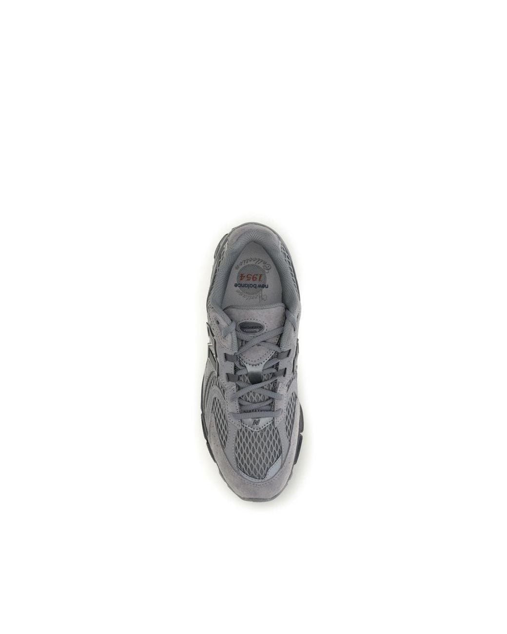 New Balance Gray Fabric Athletic Sneakers for men