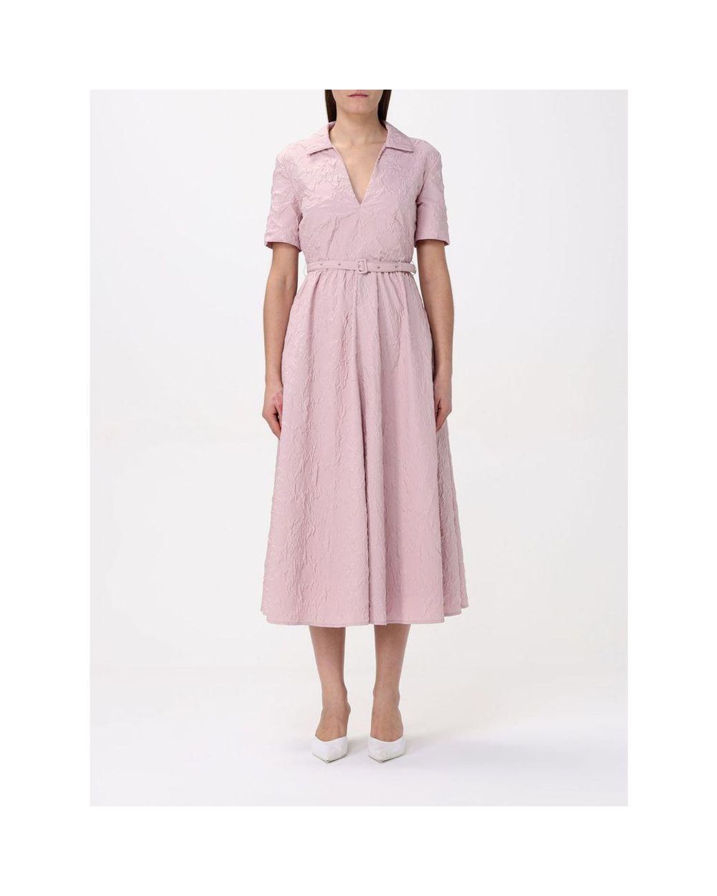 Add Pink Polyester Casual Dress