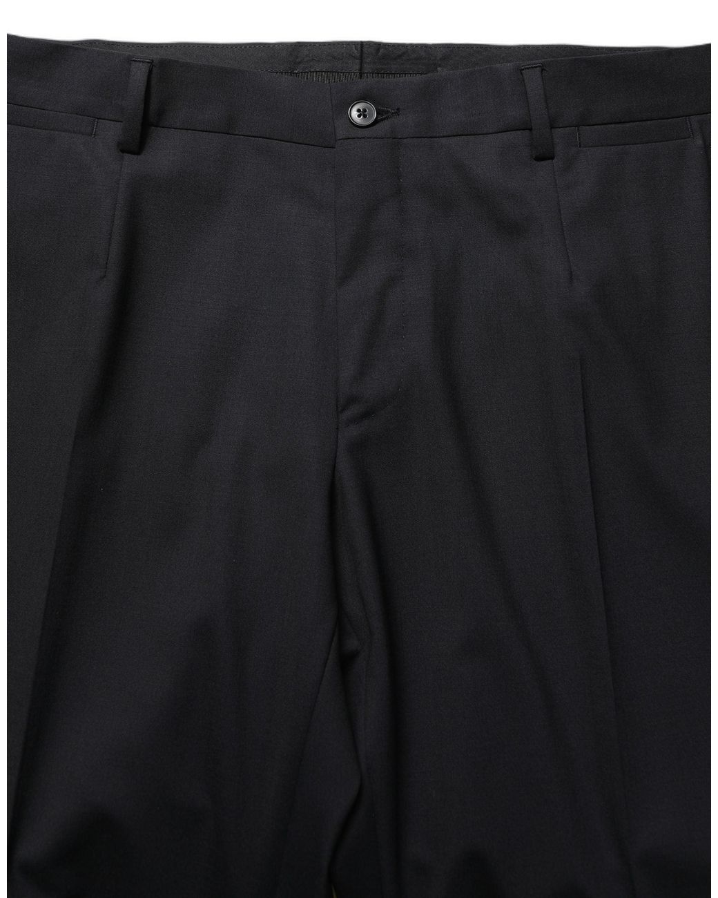 Dolce & Gabbana Black Wool Tapered Leg Dress Trouser Pants Virgin Elastane for men