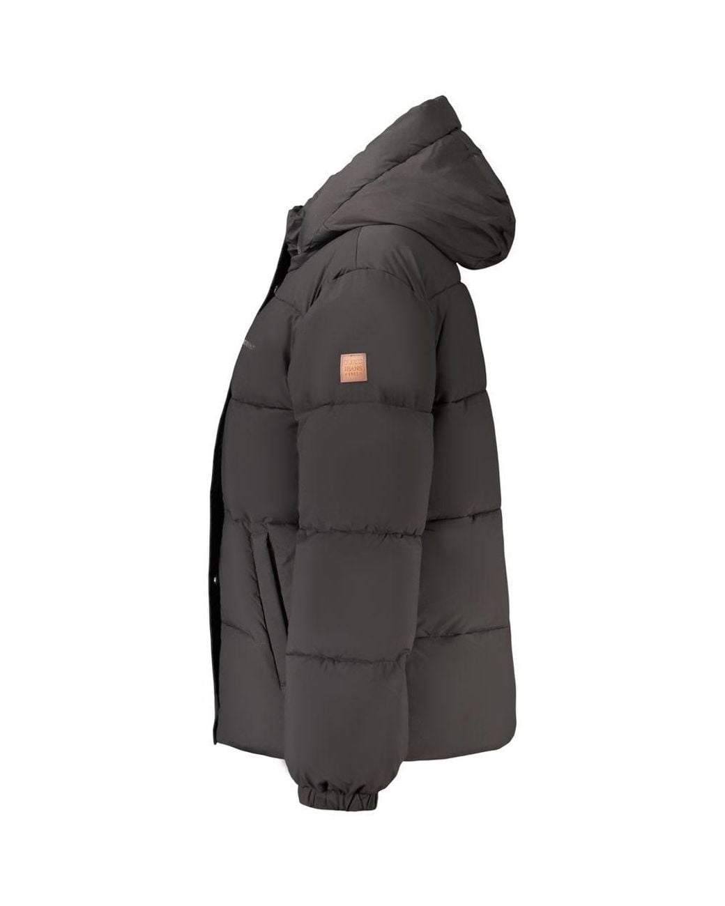 Guess Gray Polyester Jacket With Removable Hood