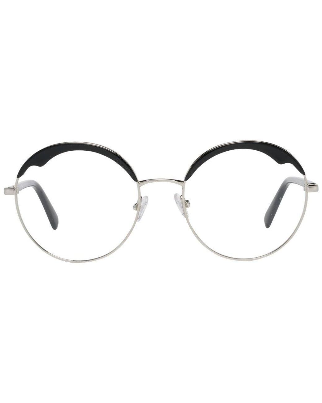 Emilio Pucci Metallic Black Metal & Plastic Glasses (frames)