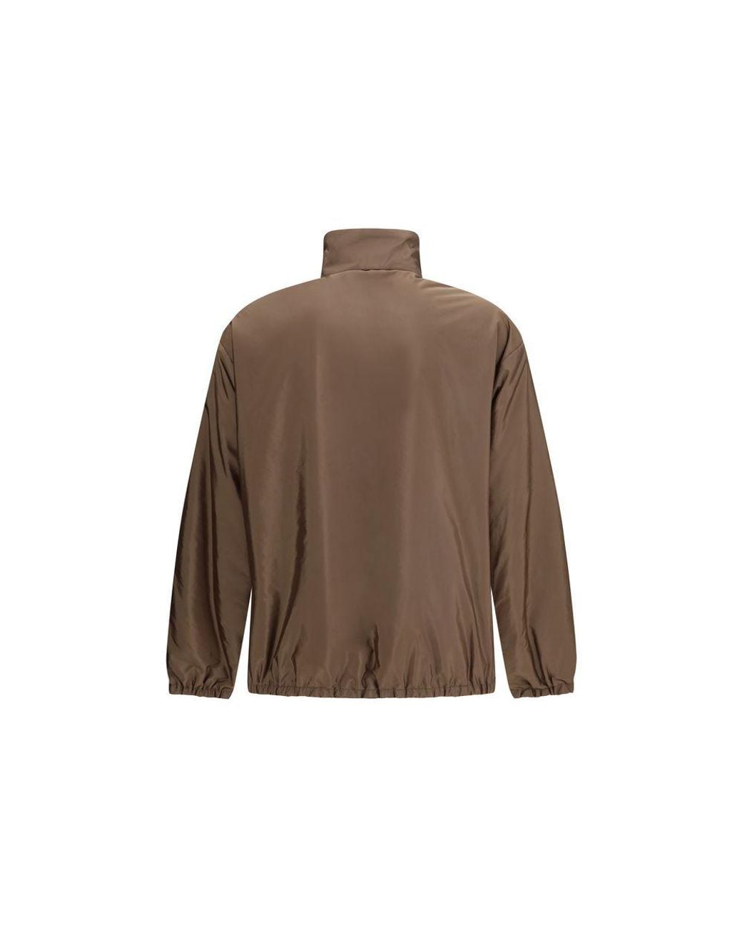 Prada Brown Recycled Polyamide Full-Length Jacket for men