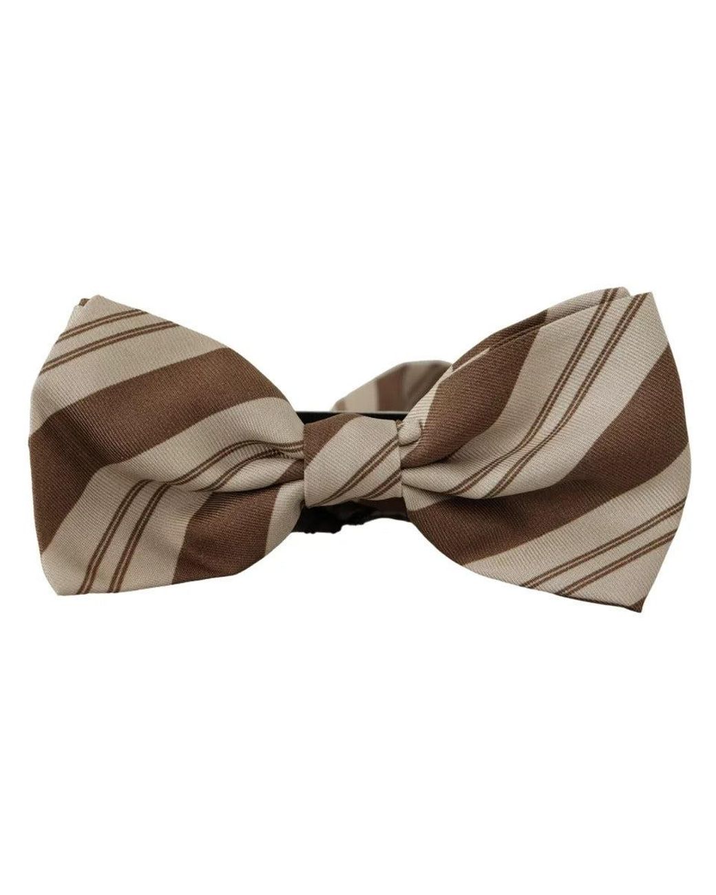 Dolce & Gabbana Black Patterned Adjustable Neck Bow Tie for men