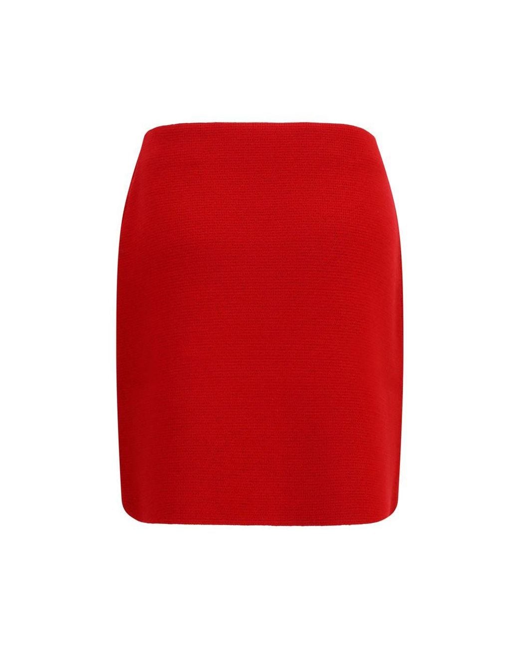 Fabiana Filippi Red Wool Oves Aries Mini Skirt