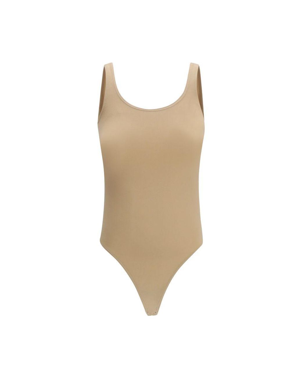 Wolford Brown Beige Cotton Bodysuit