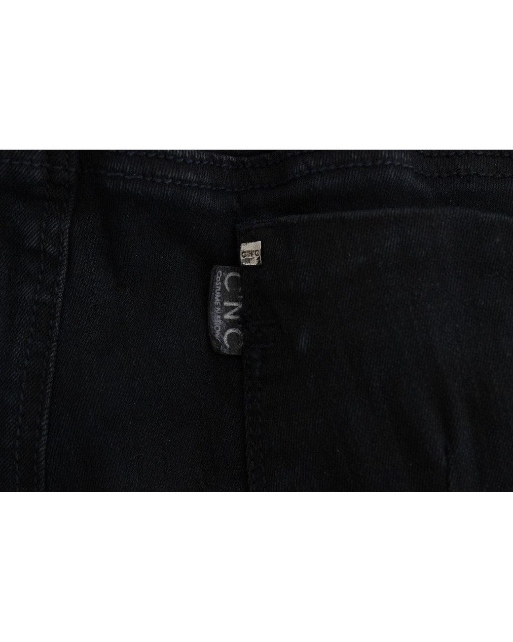 CoSTUME NATIONAL Black Cotton Slim Fit Denim Jeans