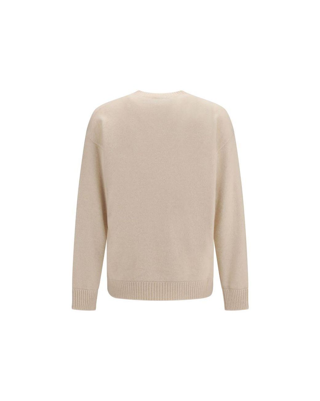 Laneus White Beige Cashmere Sweater for men
