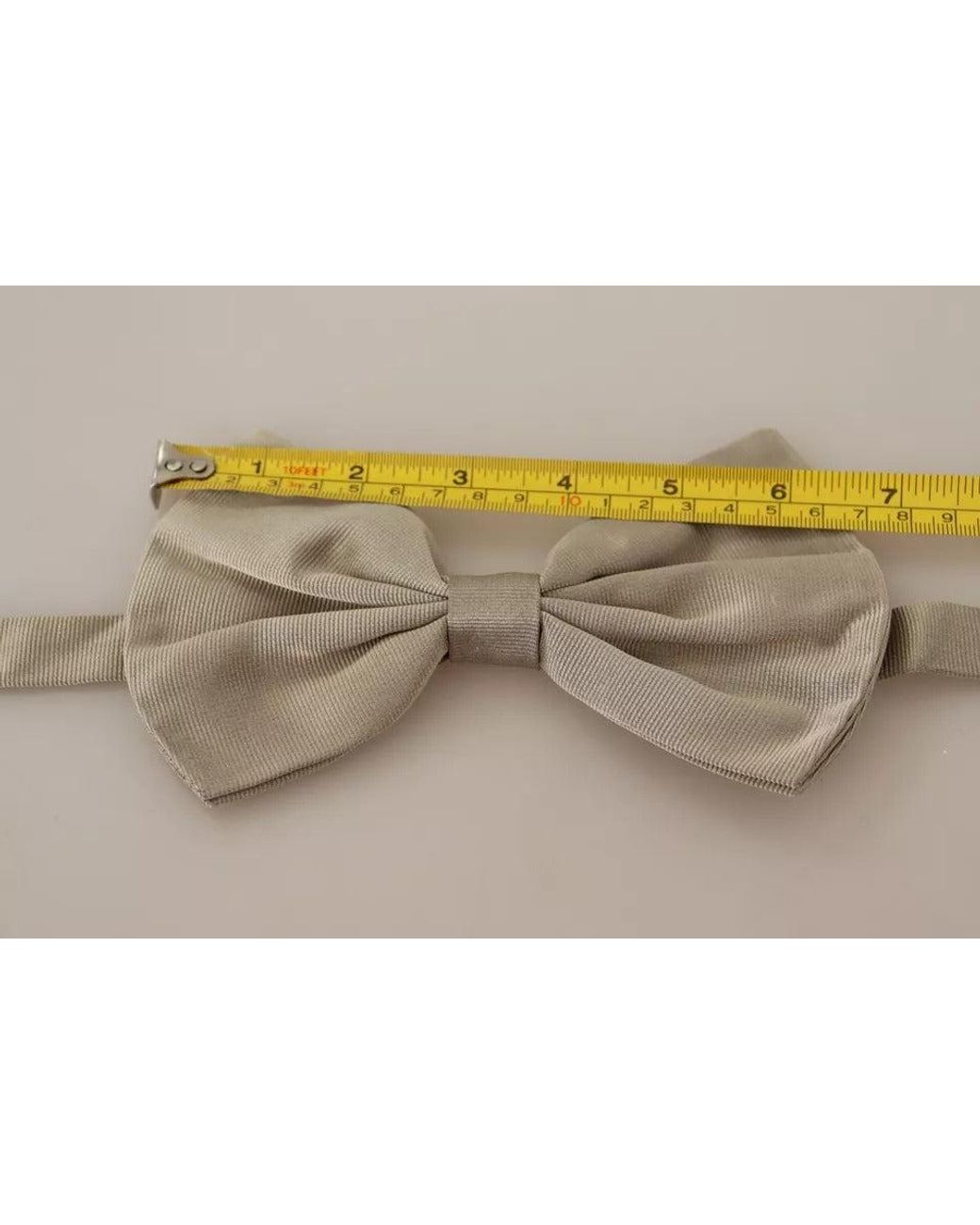 Dolce & Gabbana Black Silk Adjustable Neck Bow Tie for men