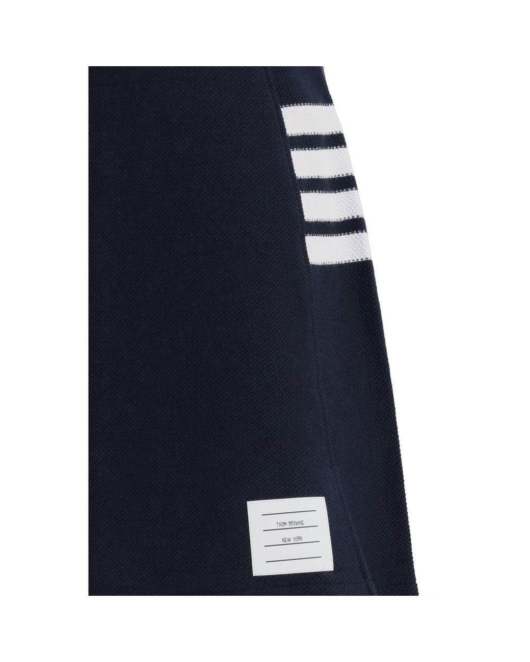 Thom Browne Blue Cotton Mini Skirt