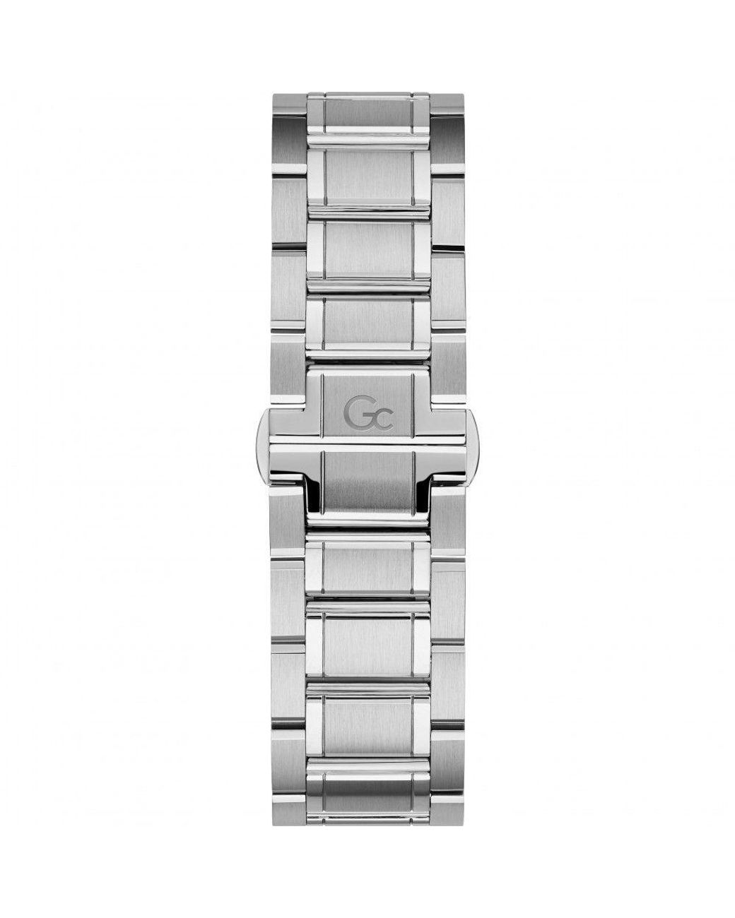 Gc Metallic Silver Stainless Steel Watch for men