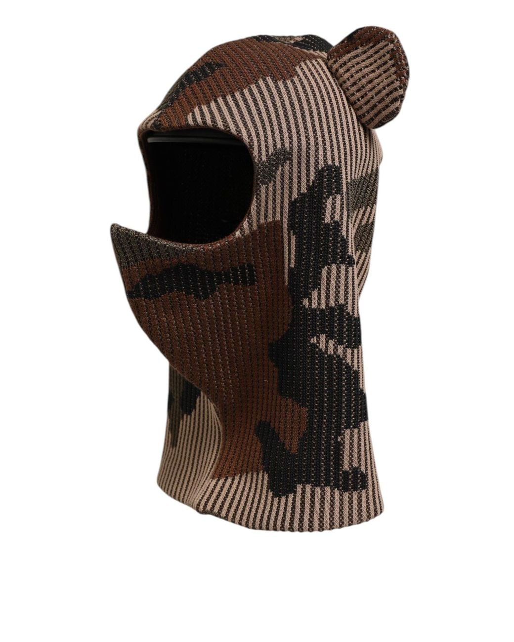 Dolce & Gabbana Brown Camouflage Balaclava Mask Cap Hat for men