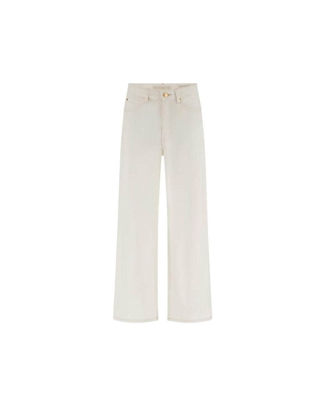 Guess Multicolor White Cotton Casual Pants