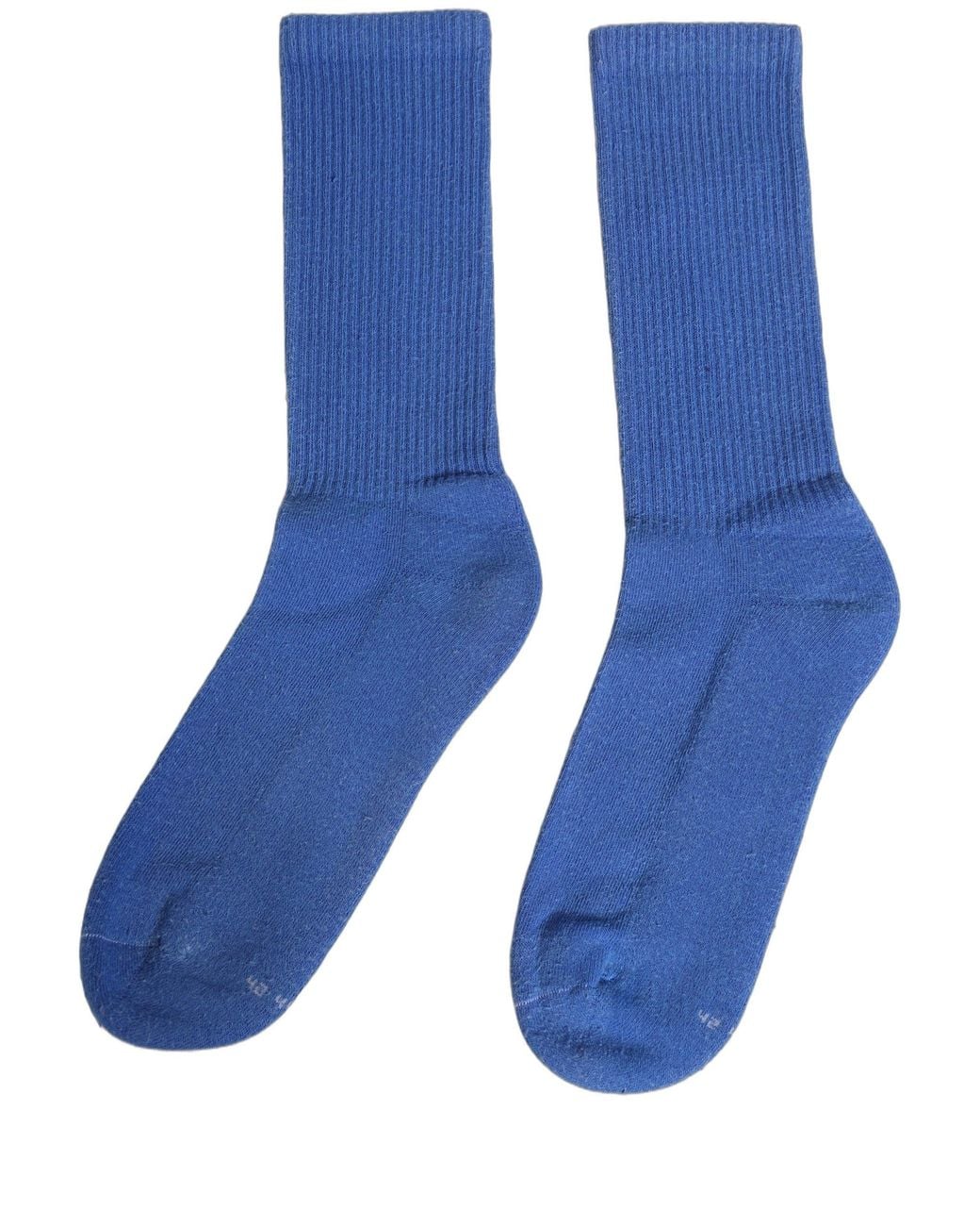 Dolce & Gabbana Blue Cotton Ribbed Mid Calf Accessory Socks