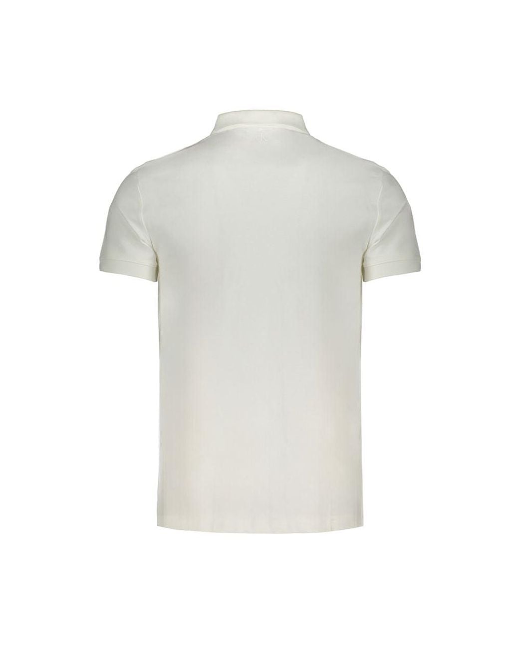 Calvin Klein White Cotton Polo Shirt for men