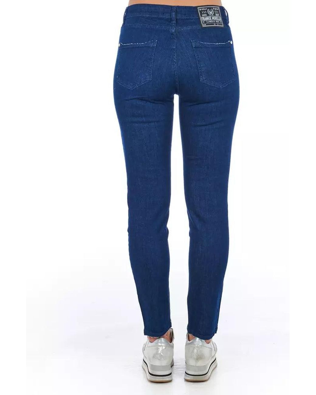 Frankie Morello Blue Chic Multi-Pocket Skinny Denim