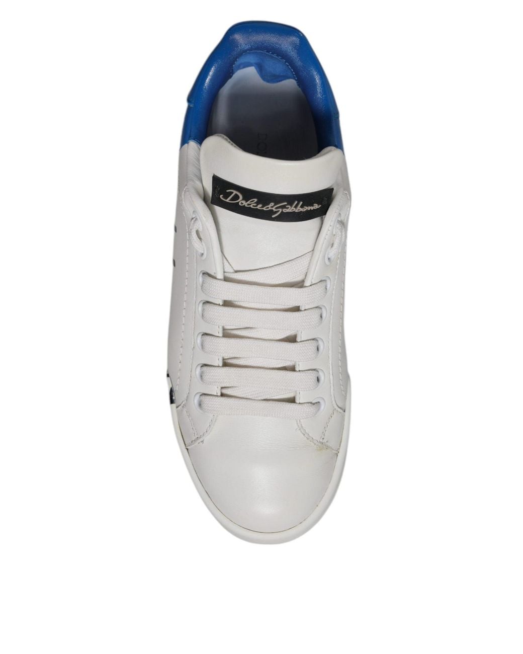 Dolce & Gabbana Blue Logo Portofino Sneakers Shoes