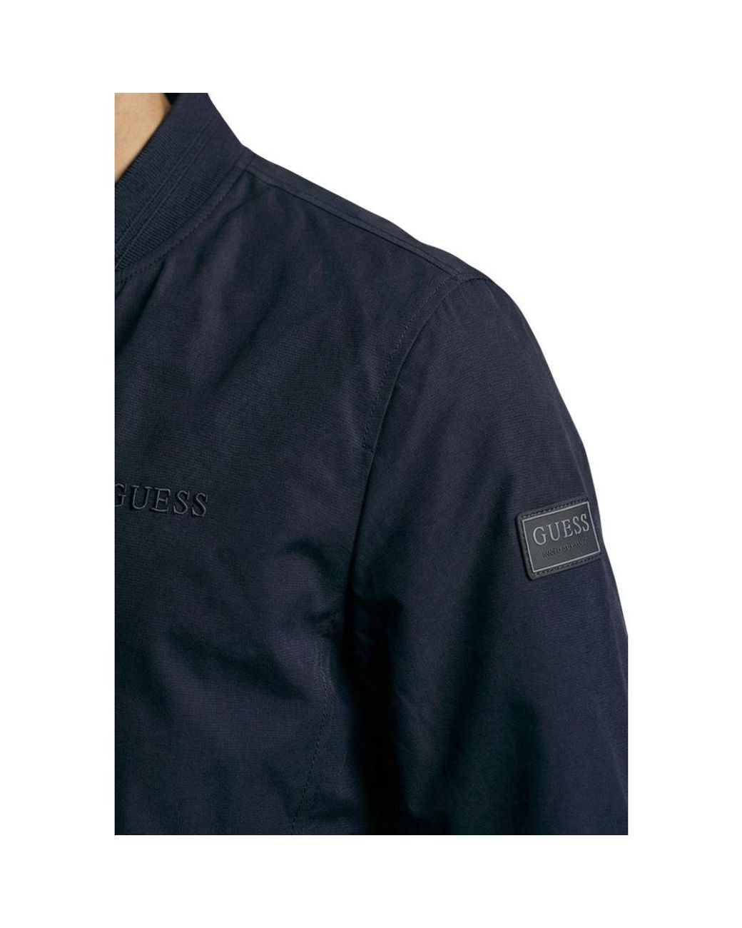 Guess Blue Polyester Bomber for men