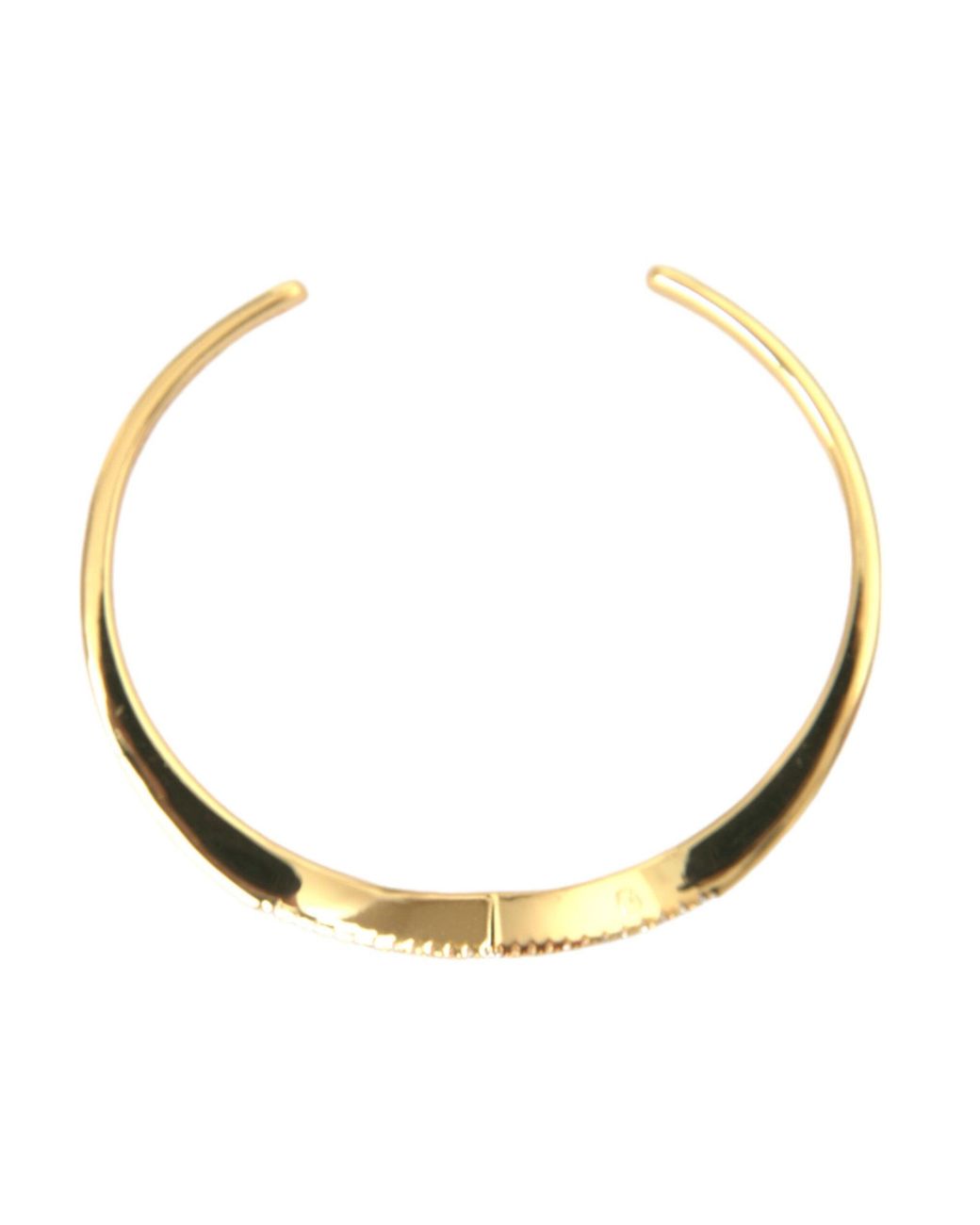 Nialaya Metallic Arched Wing Cuff Skyfall Gold Cz 925 Bracelet