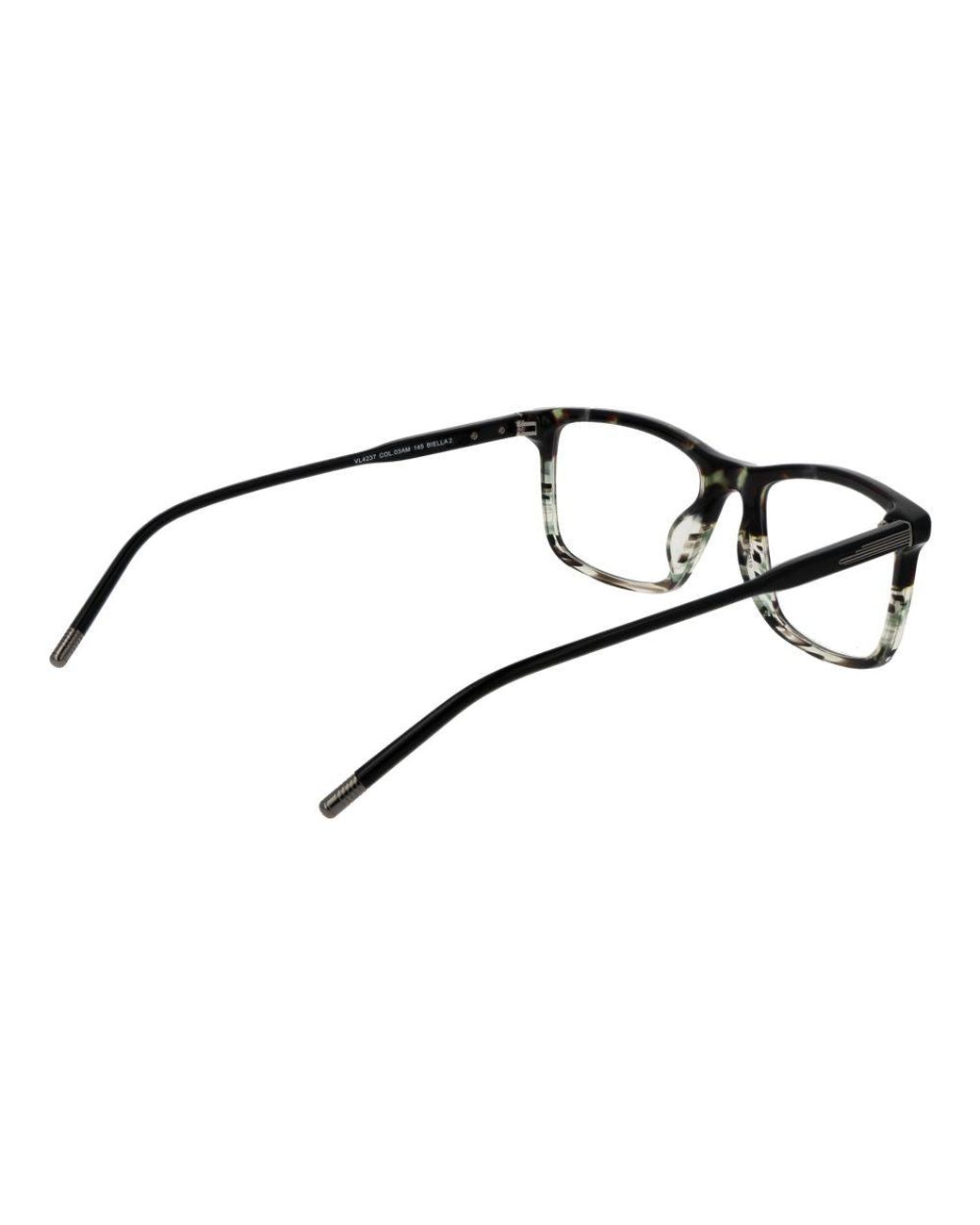Lozza Black Multicolor Cellulose Acetate Glasses (frames) for men
