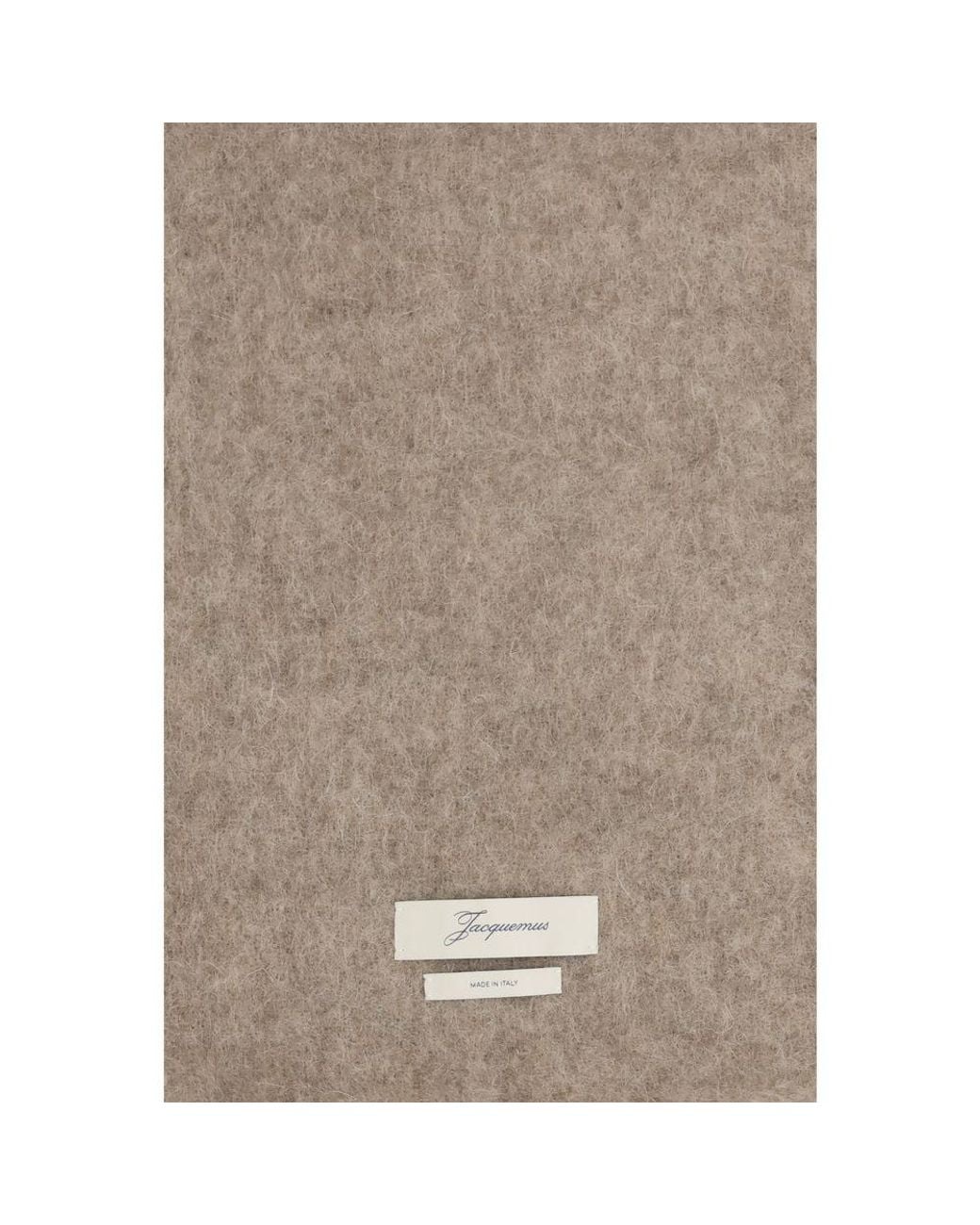 Jacquemus Brown Beige Mohair Scarf for men
