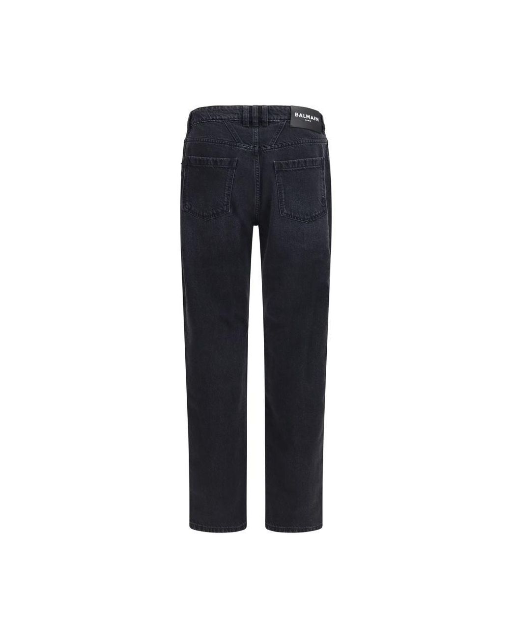 Balmain Blue Black Cotton Straight for men
