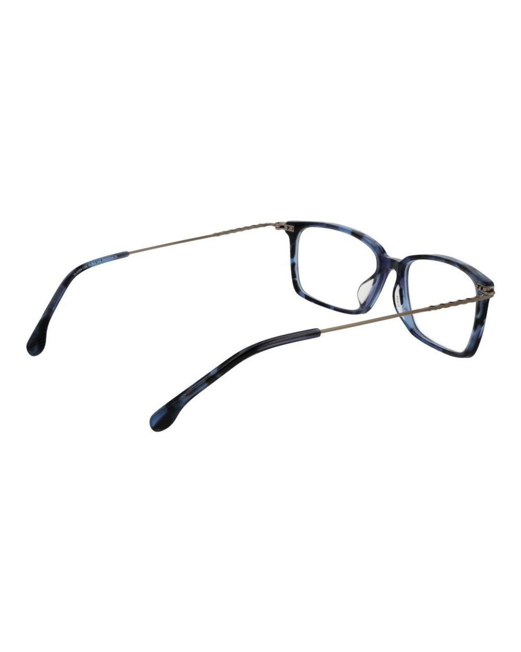Lozza Brown Blue Stainless Steel Glasses (frames) for men