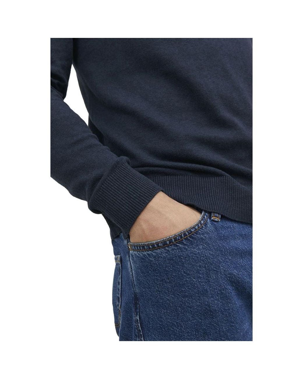 Jack & Jones Blue Cotton Sweater for men