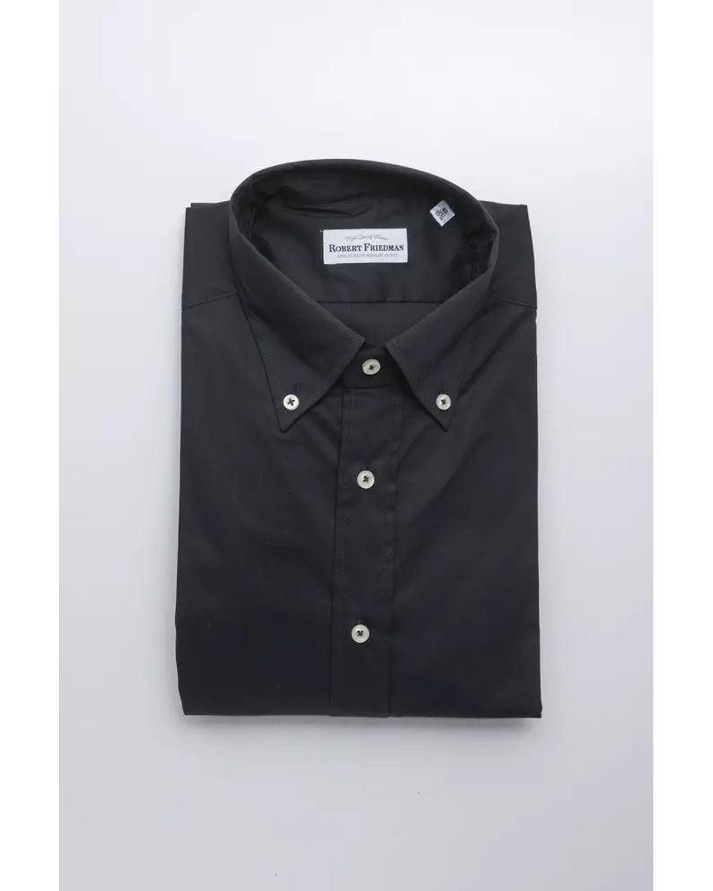 Robert Friedman Black Cotton Shirt for men