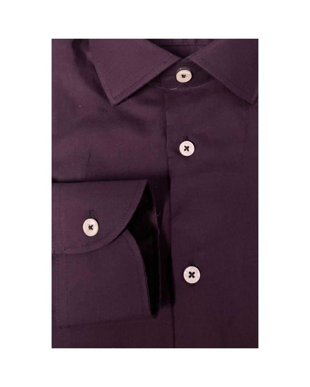 Baldinini Purple Cotton Men Shirt for men