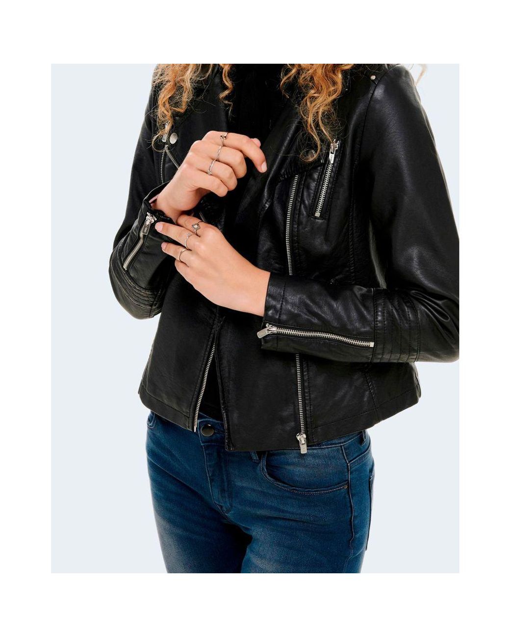 ONLY Black Viscose Jackets & Coat