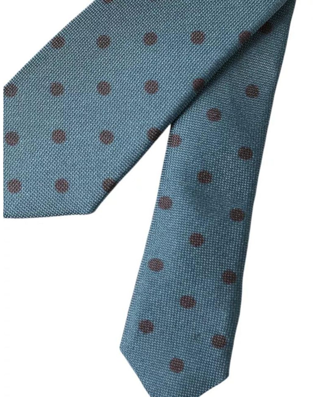 Dolce & Gabbana Blue Polka Dot Silk Tie Classic Style for men