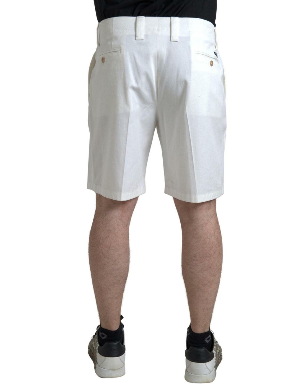 Dolce & Gabbana Blue Cotton Stretch Bermuda Denim Shorts for men